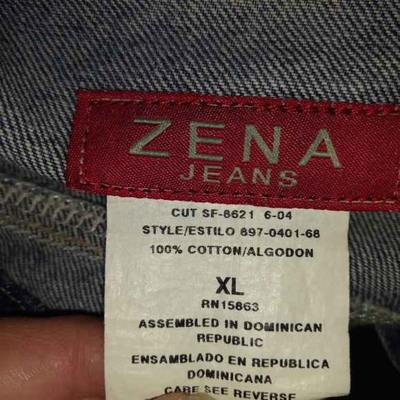 Vintage  cropped slim fit jean jacket - Picture 3 of 4